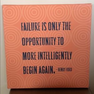 Henry Ford Opportunity Quote Orange Canvas Art
